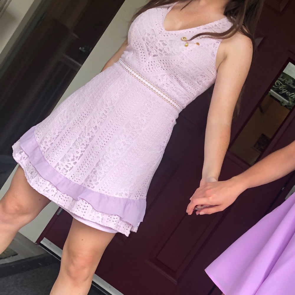 Lavender lace dress